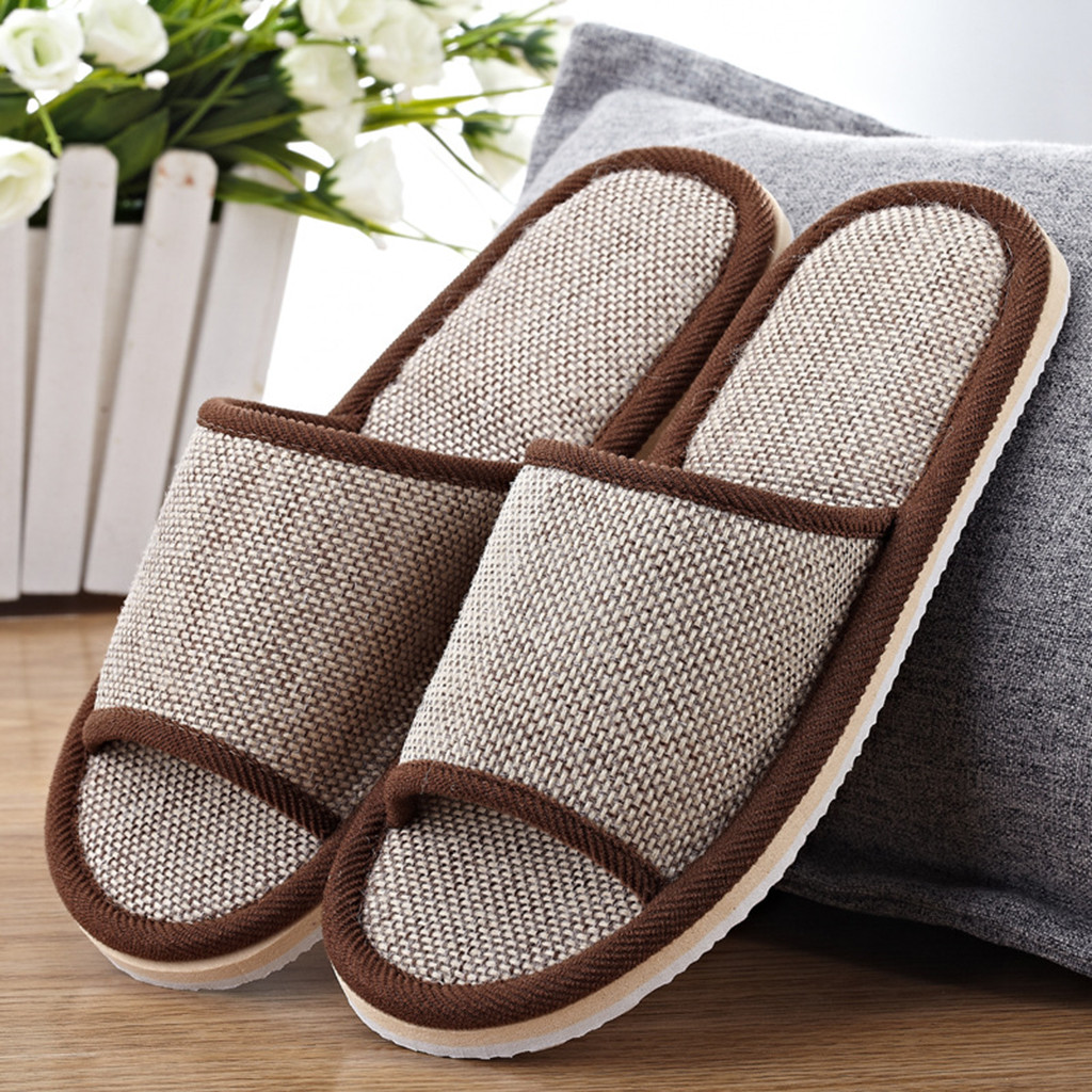 Women'S Shoes To Men'S - Linen Slippers For Men And Women