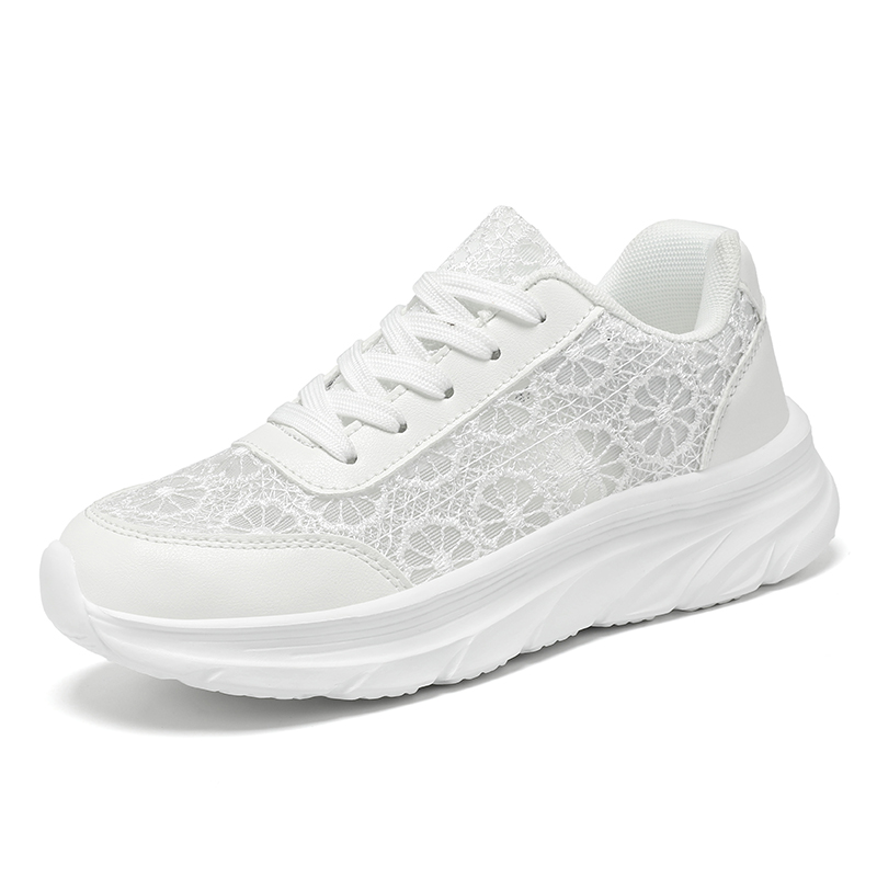 Mesh Sneaker Women - Woman White shoes print sneakers lightweight