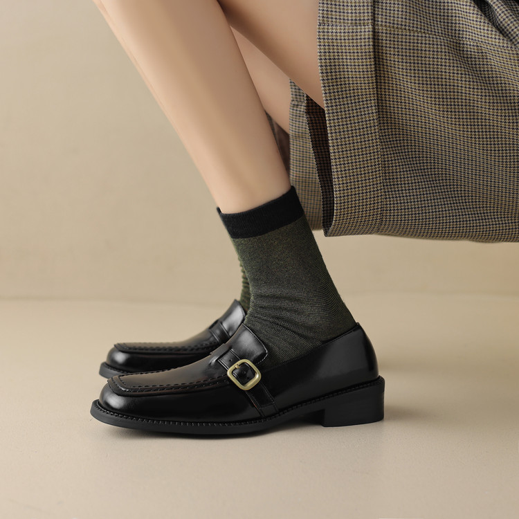 Women'S Shoes Easy Street - Low-Heel Slip-On Ladies Black Flat Shoes