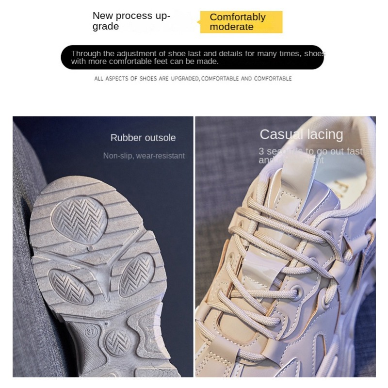 Women'S Shoes Running Sports - Women's Trendy Thick-Heeled Dad Shoes Spring