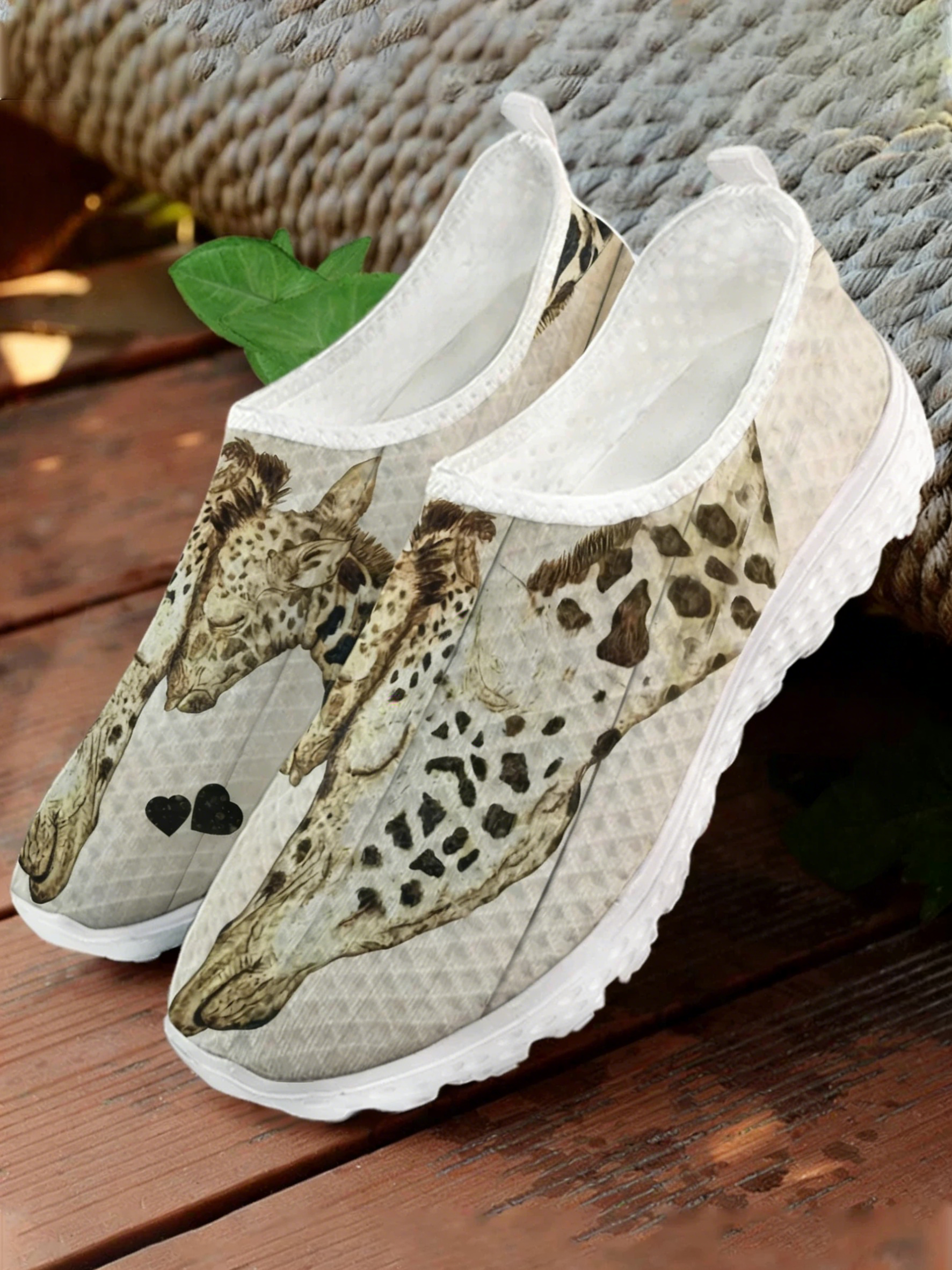 Cartoon Giraffe Print Mesh Hig - مراجعة Women'S Shoes For Tennis وسعره