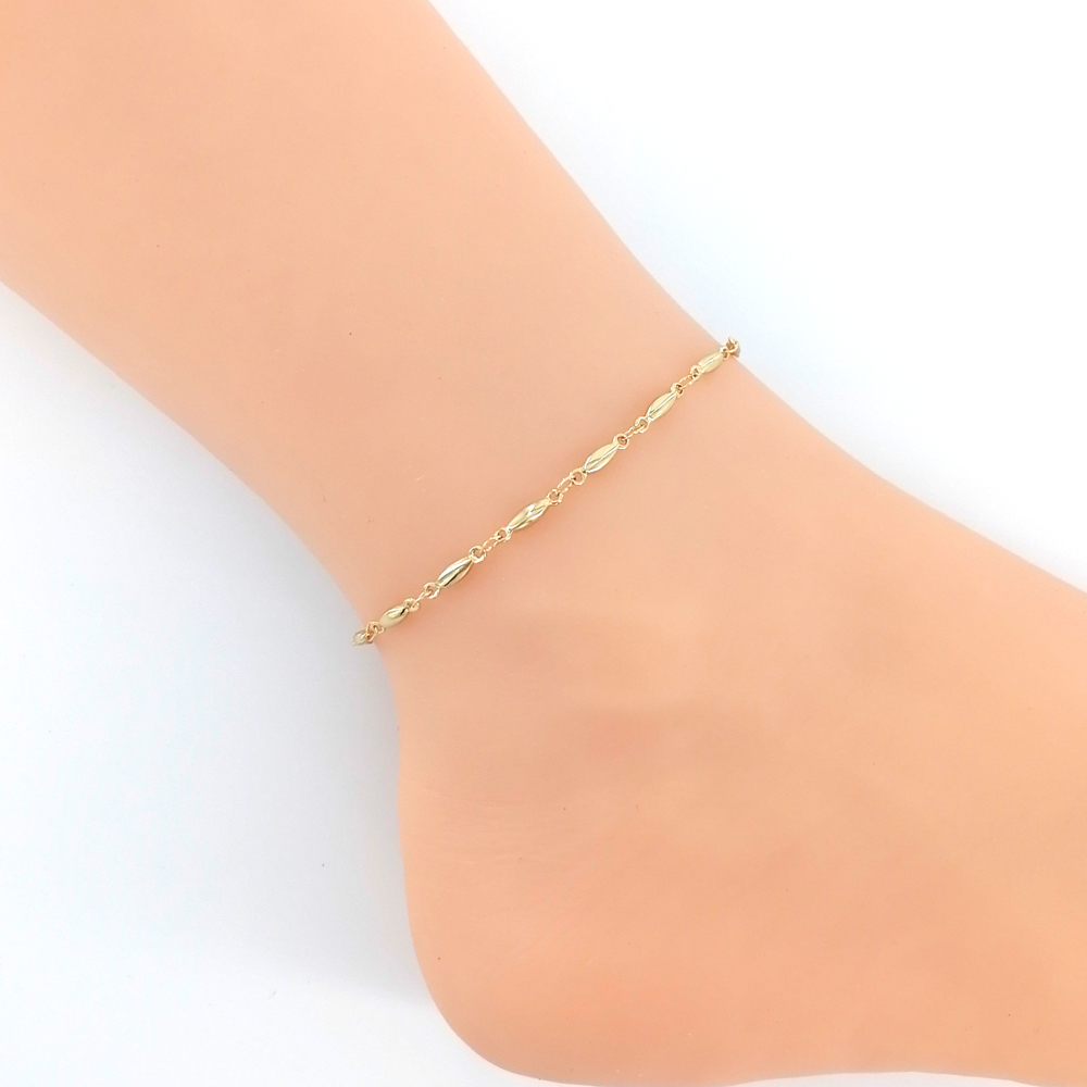 18K Gold Stainless Steel Ankle - مراجعة Gold Chain Sandal وسعره