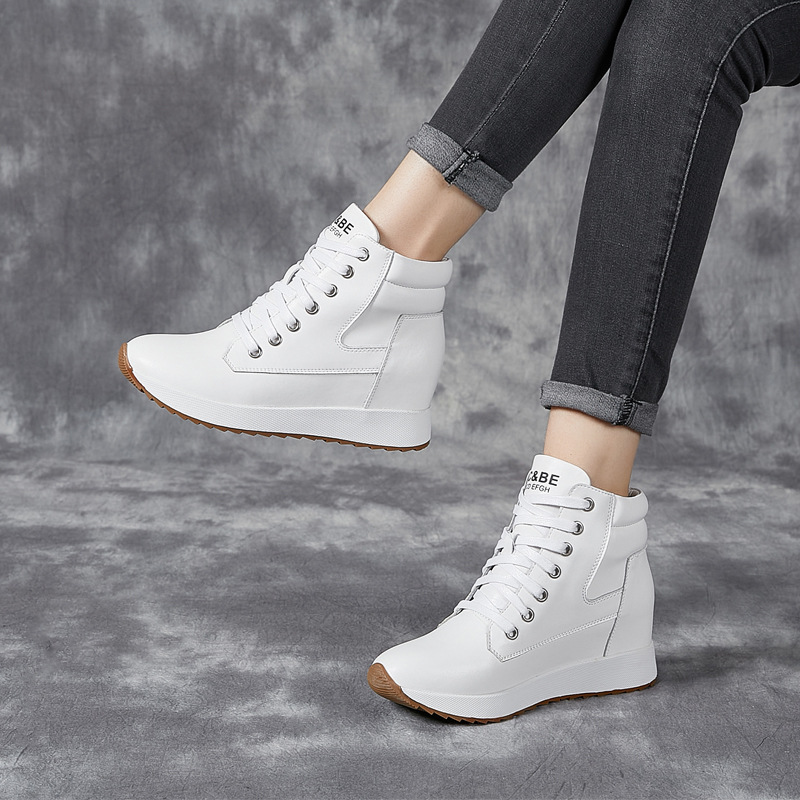 7CM Genuine Leather Women Ankl - مراجعة Mesh Sneaker Women وسعره