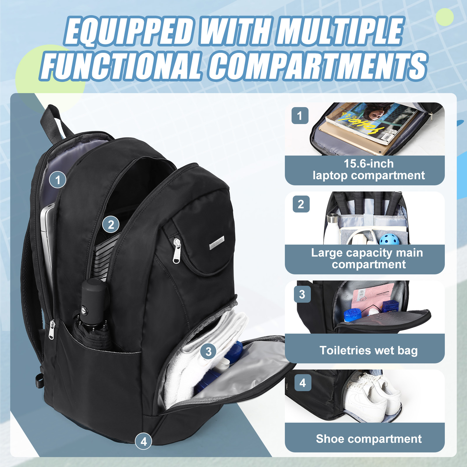 Tennis Bag Tennis Backpack 2 R - مراجعة Women'S Shoes To Men'S وسعره