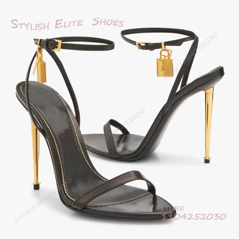 Gold Metal Stiletto Sandals Wo - مراجعة Gold Chain Sandal وسعره