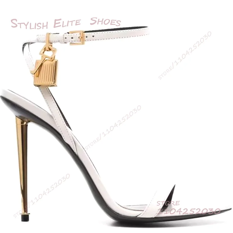 Gold Metal Stiletto Sandals Wo - مراجعة Gold Chain Sandal وسعره