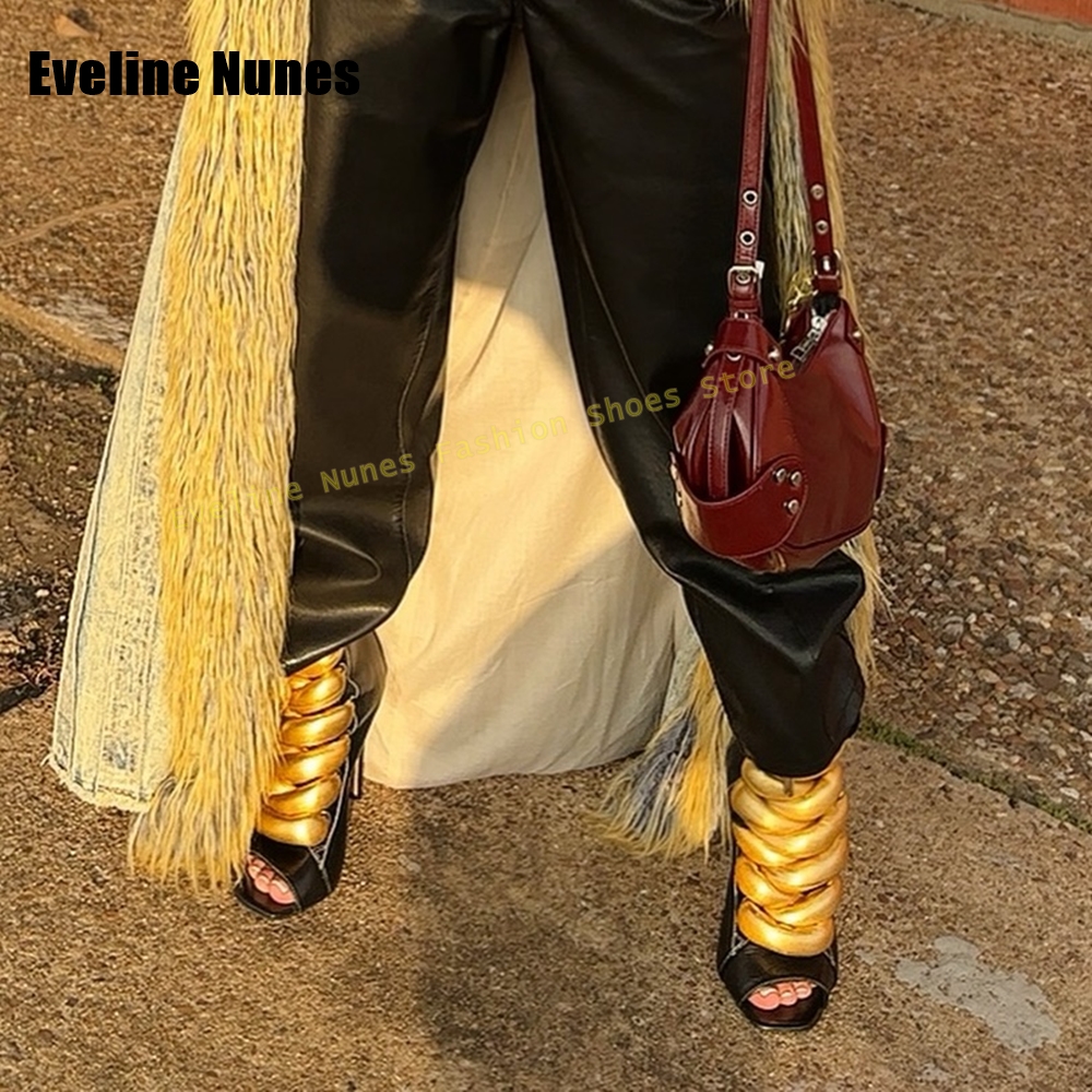 Women's Black Gold Chain Decor - مراجعة Gold Chain Sandal وسعره