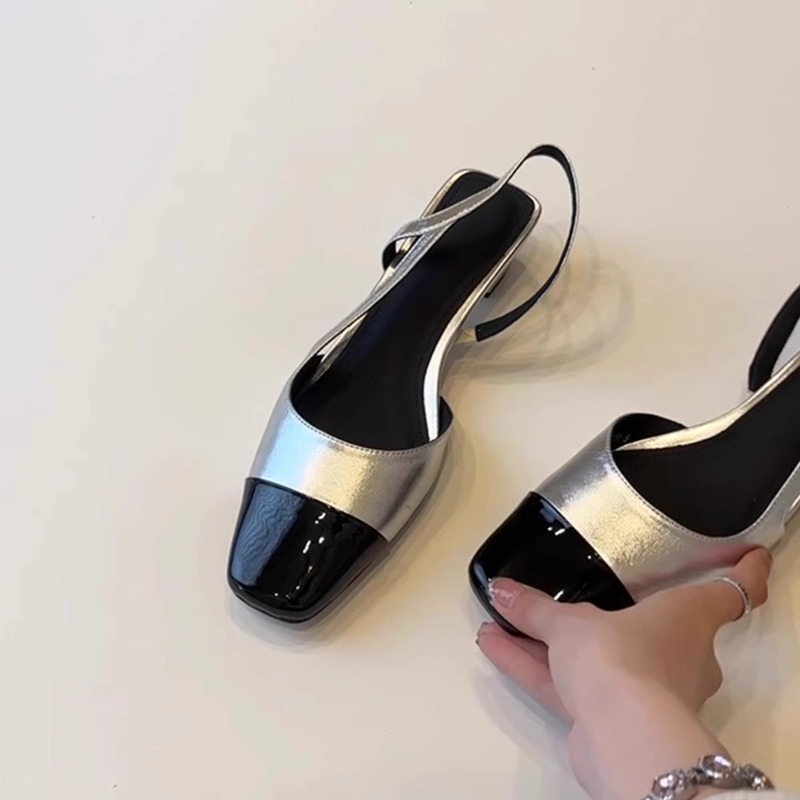 Women's Real Cowhide Sandals S - مراجعة Low Block Heel Pump وسعره