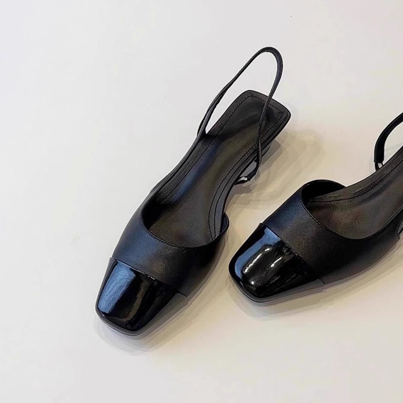 Women's Real Cowhide Sandals S - مراجعة Low Block Heel Pump وسعره