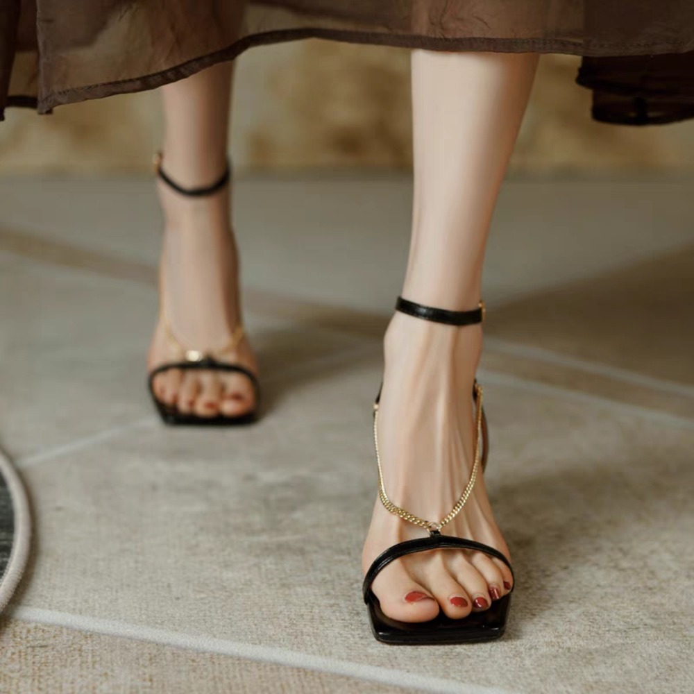 Gold Women's Fashion Sandals,  - مراجعة Gold Chain Sandal وسعره