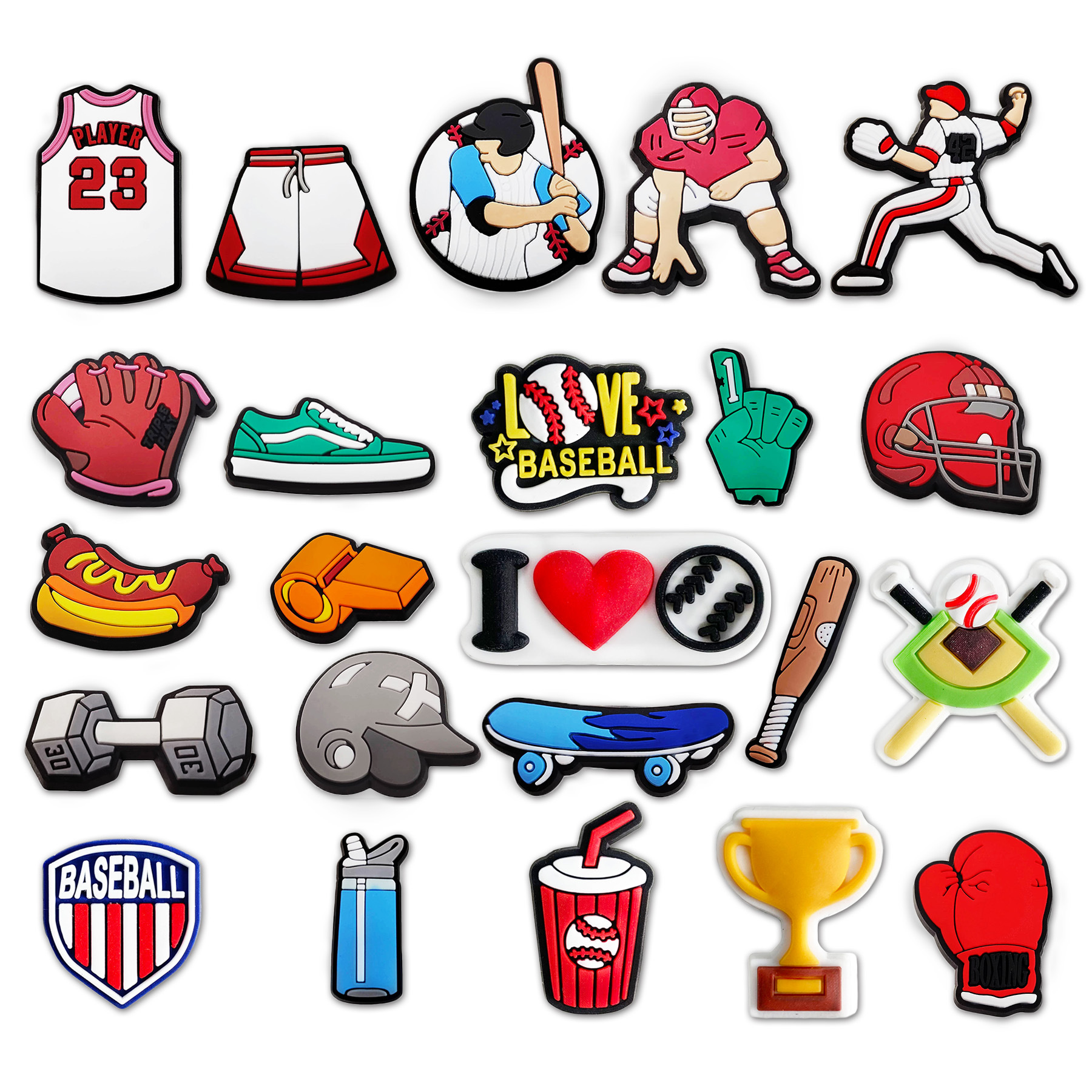 Hot 1Pcs PVC Love Baseball Sho - مراجعة Women'S Shoes Crocs وسعره
