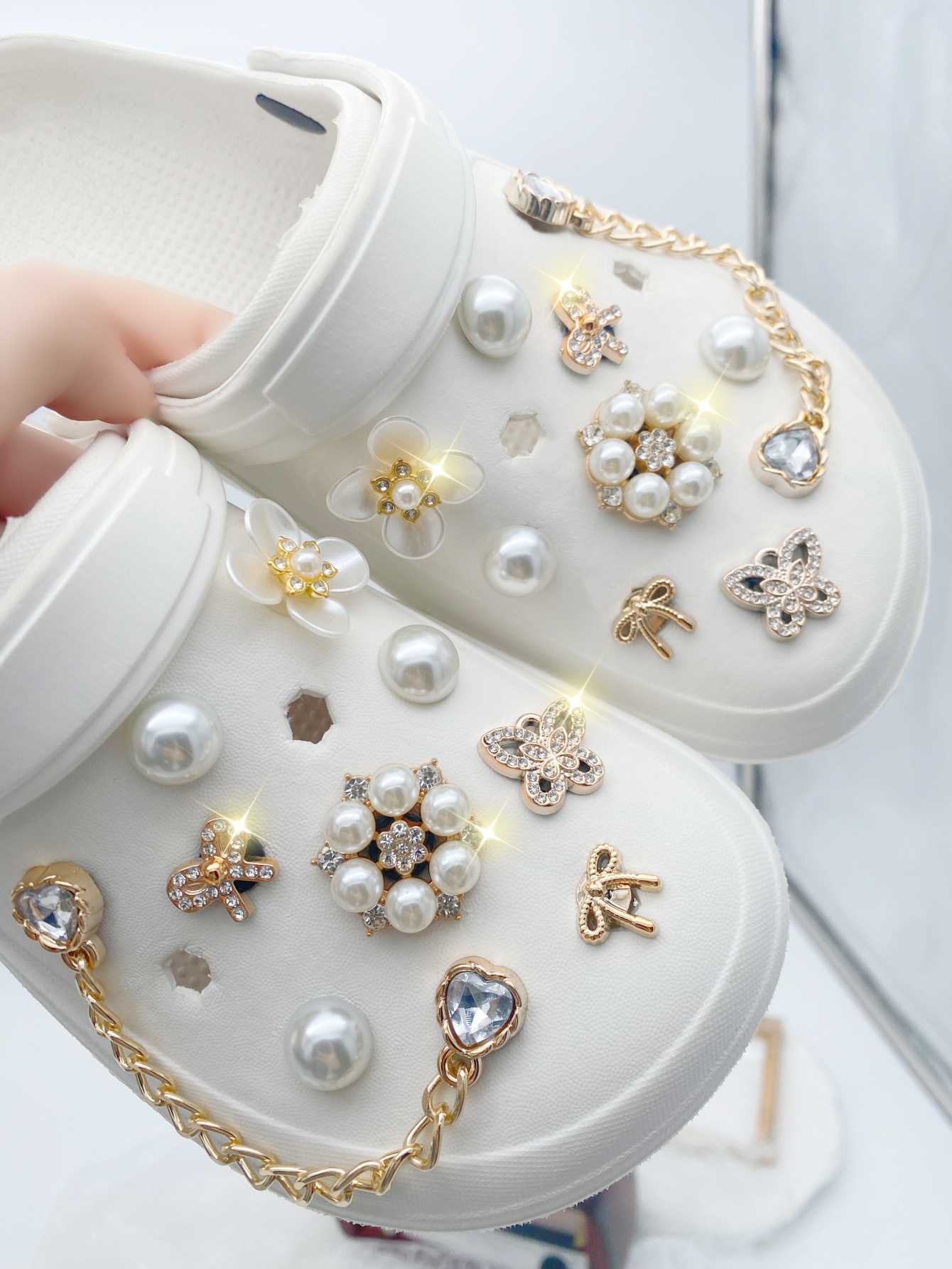 18pcs Fashion Versatile Gold P - مراجعة Gold Chain Sandal وسعره