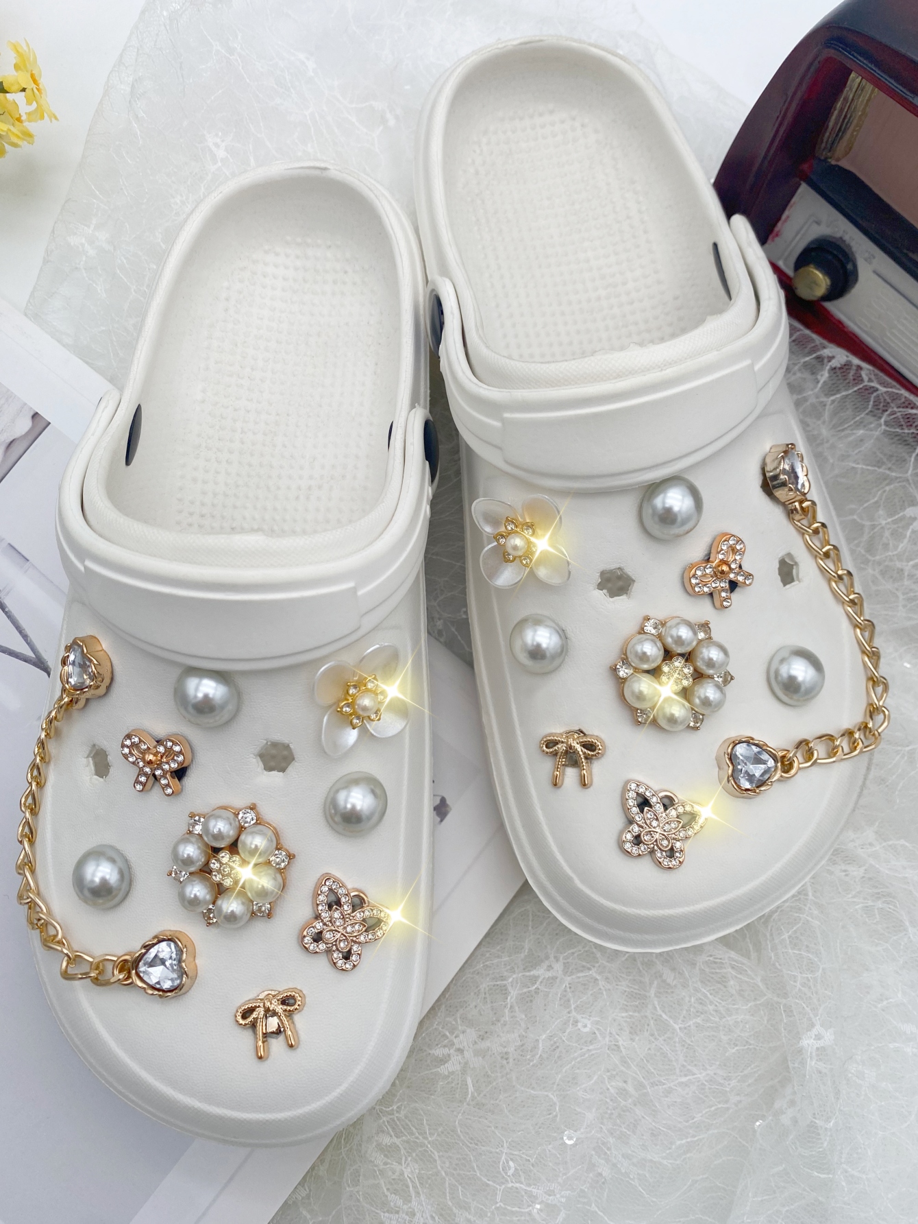 18pcs Fashion Versatile Gold P - مراجعة Gold Chain Sandal وسعره