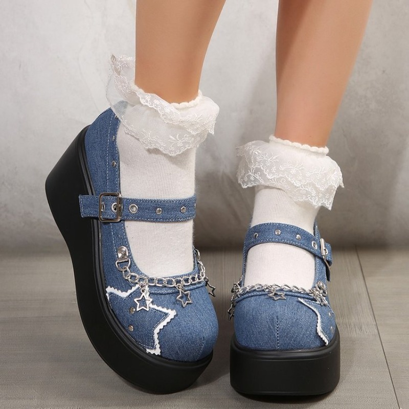Metal Chain Platform Shoes Wom - مراجعة Women'S Shoes Back To School وسعره