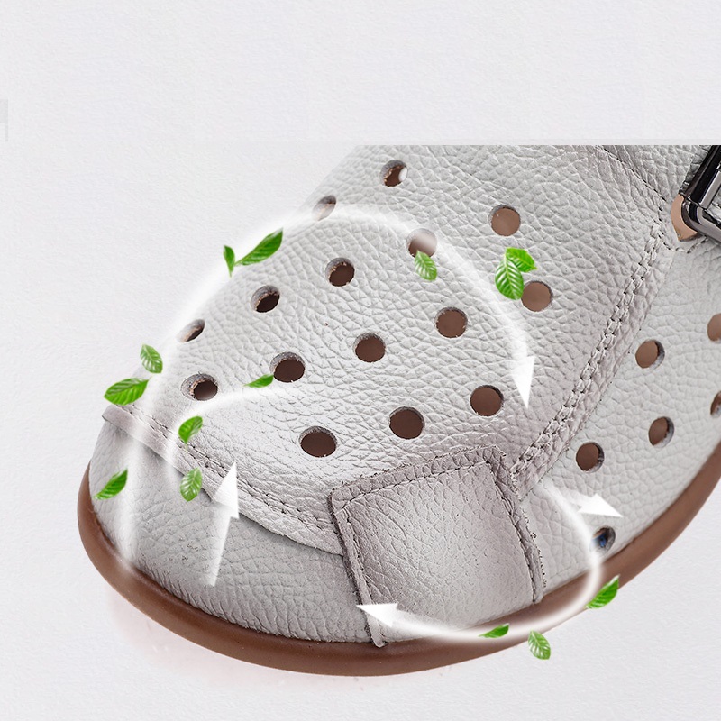 New Cow leather low heel sanda - مراجعة Women Shoes Model وسعره