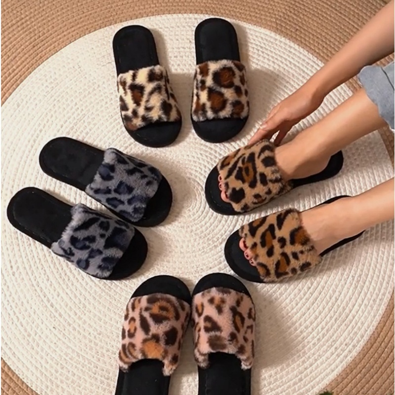 2025 Winter Warm Fluffy Furry  - مراجعة Leopard Print Heels وسعره