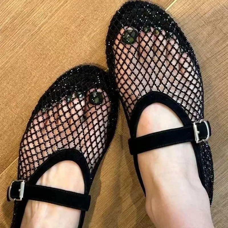 Hollow Rhinestone Baotou Sanda - مراجعة Women Shoes Model وسعره