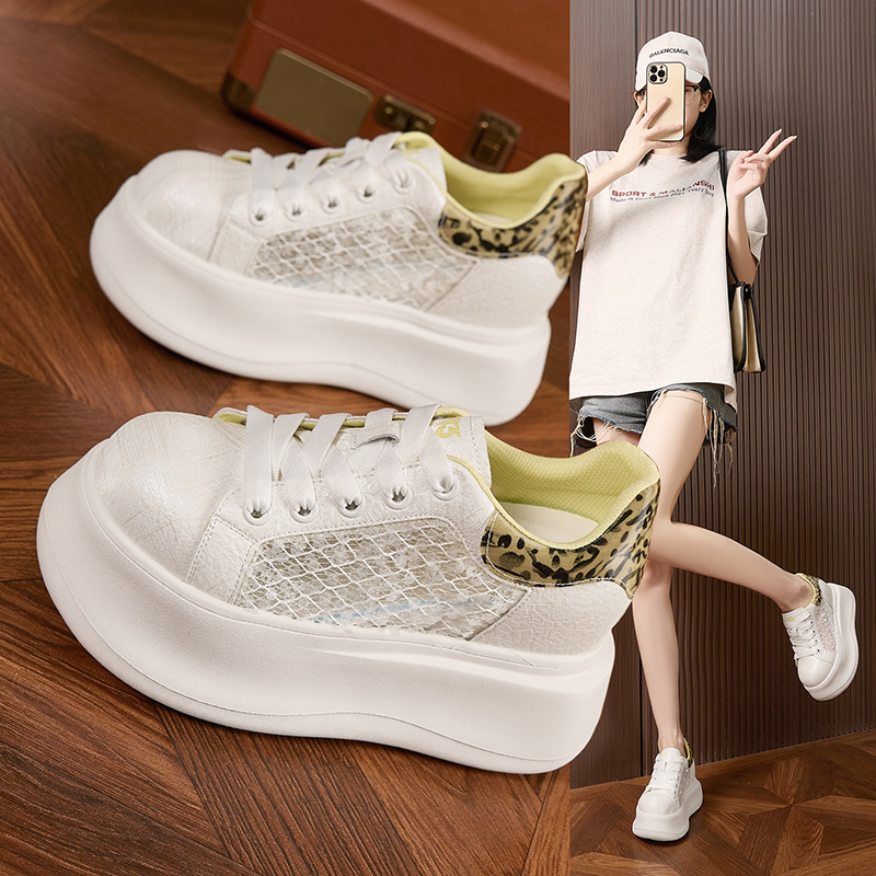 Thick-soled White Shoes for Wo - مراجعة Mesh Sneaker Women وسعره
