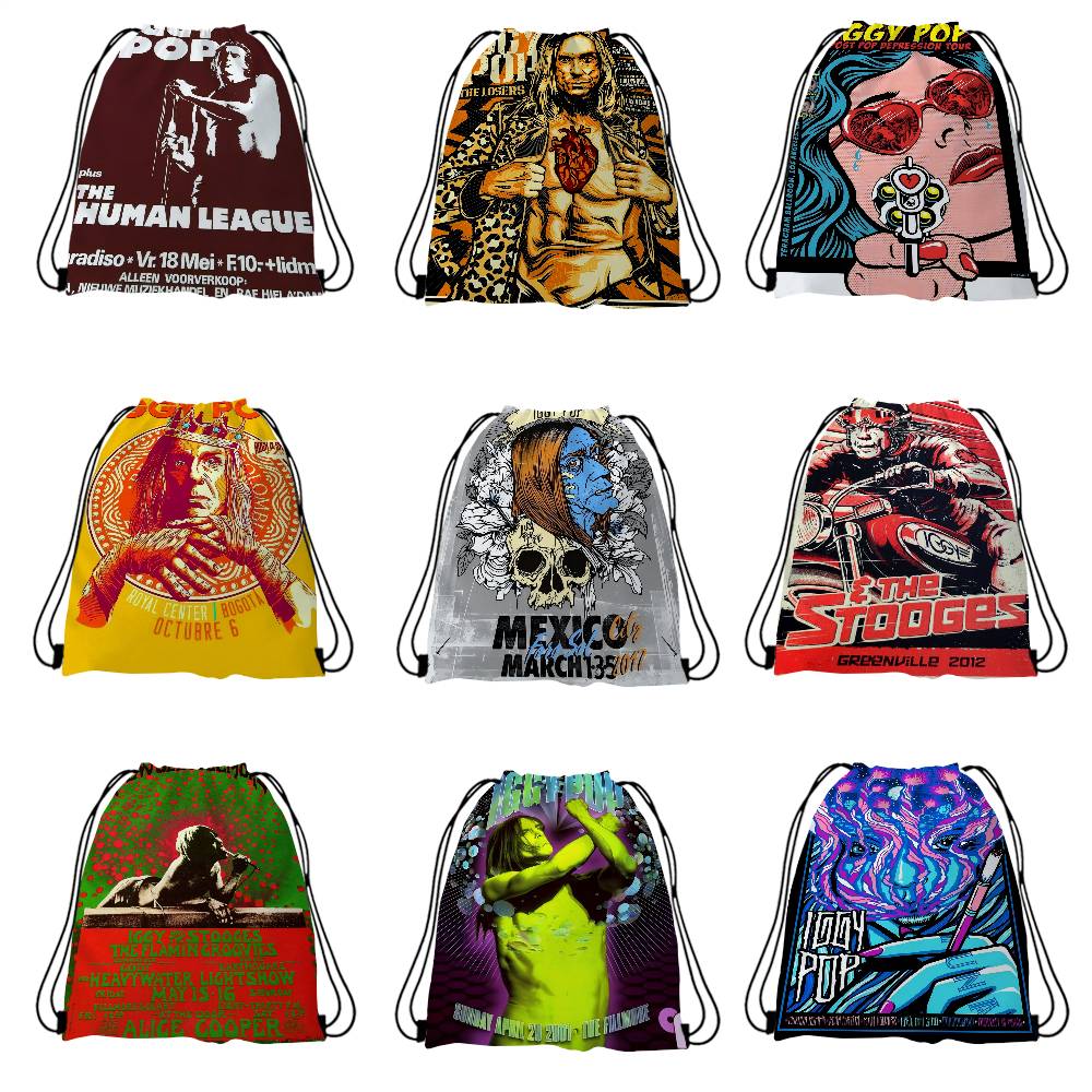 Iggy Pop Band Drawstring Bag G - مراجعة Women'S Shoes Back To School وسعره